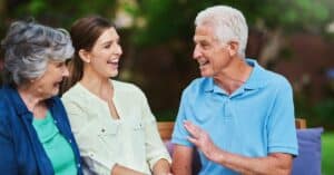 older family in memory care