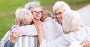 happy family in memory care