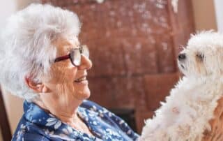 older woman in dementia care community