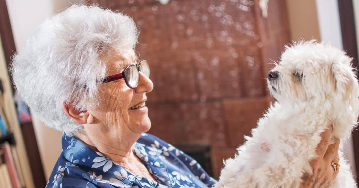 older woman in dementia care community